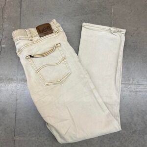 Y2K Lee Cream Tan Jeans 38x30 Vintage Straight Leg